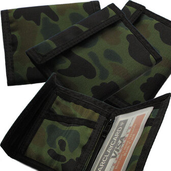 6 Camouflage portemonnees